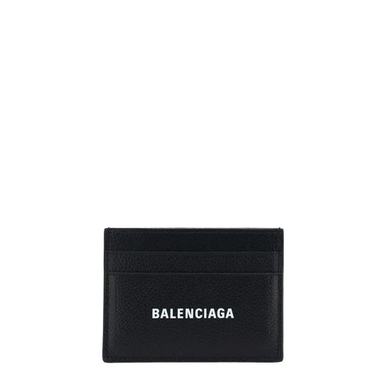  발렌시아가 로고 크레딧 카드 홀더 8066372ABDD 1000 BLACK