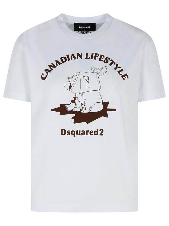 25SS 디스퀘어드2 반팔 티셔츠 S75GD0472 D20020100 White