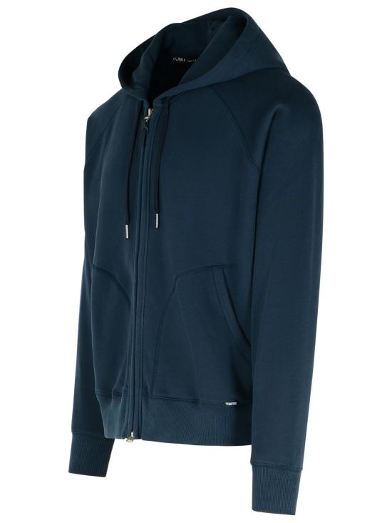 25SS 톰포드 후드 티셔츠 JDL001 JMC058S25HB785 Blue - TOMFORD