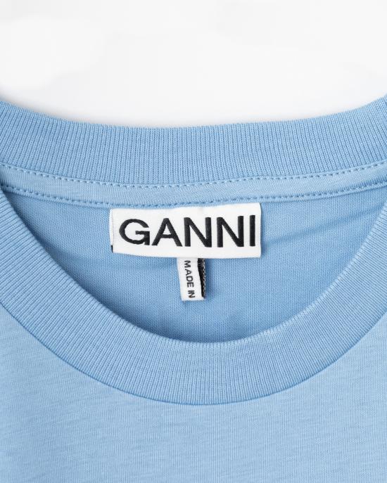 26SS 가니 베이직 저지 타이거 릴랙스드 반팔 티셔츠 T4007745 BLISSFUL BLUE DOM - GANNI