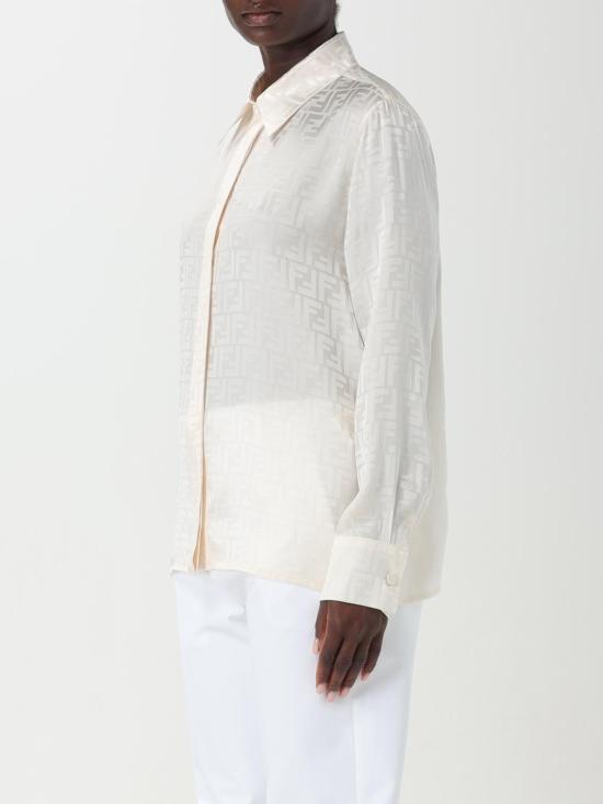 26SS 펜디 FF 실크 셔츠 FS8140AJ0Z F1M2A Cream - FENDI