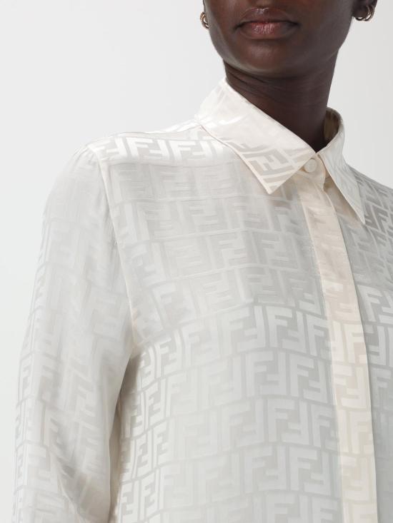 26SS 펜디 FF 실크 셔츠 FS8140AJ0Z F1M2A Cream - FENDI