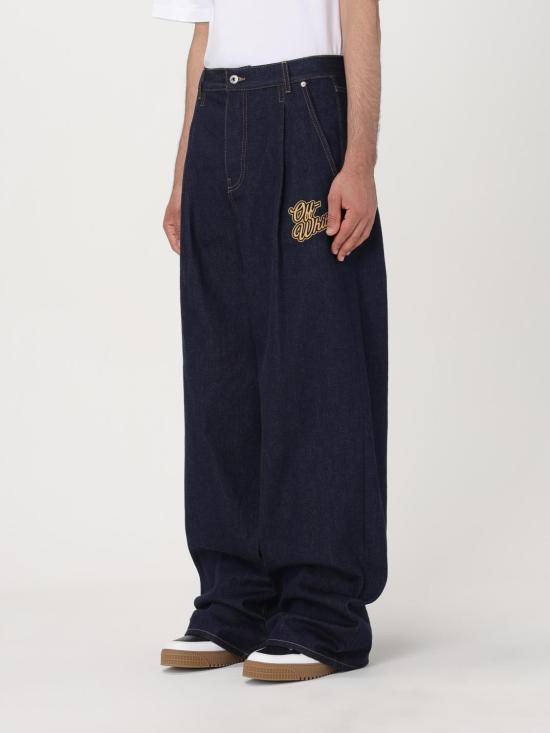 25FW 오프화이트 데님 팬츠 OMYA185S24DEN001 4522 Blue - OFF WHITE