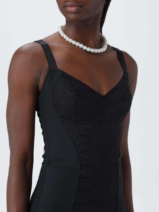 25FW 돌체앤가바나 숏 원피스 F63G8TG9798 N0000 Black - DOLCE & GABBANA