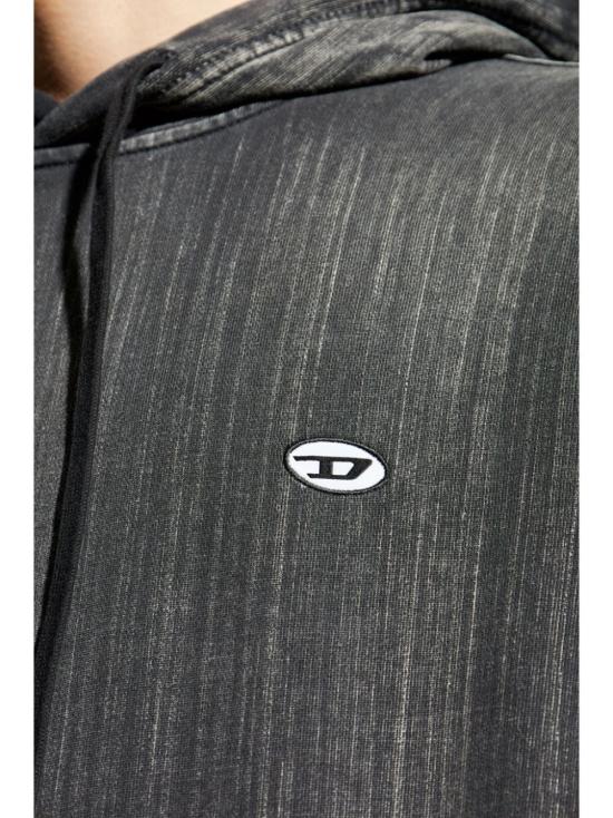  디젤 후드 티셔츠 A148220QKAU9XX BLACK DOM - DIESEL