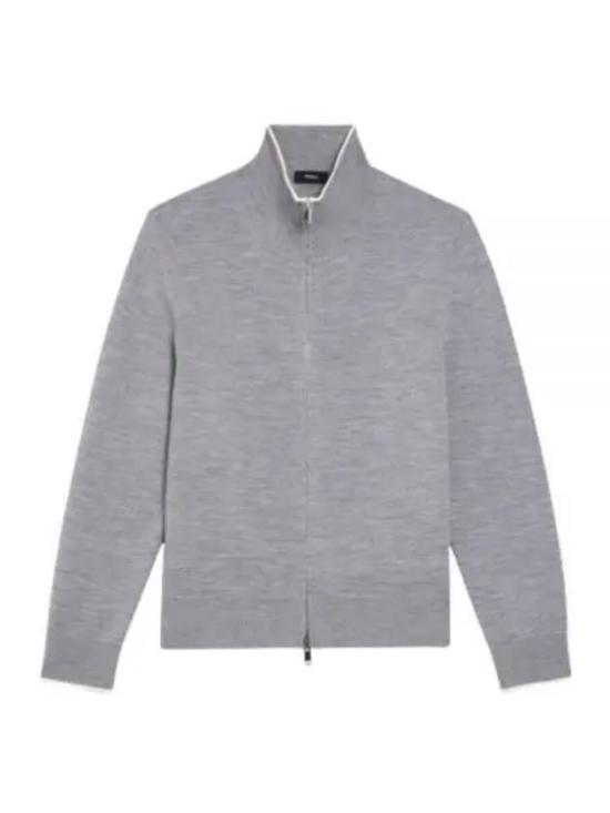  띠어리 집업 니트 N07817071IW COOL HEATHER GREY WHITE DOM
