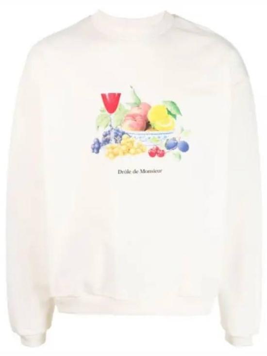  드롤드무슈 긴팔 티셔츠 BSW121CO001CREAM DOM