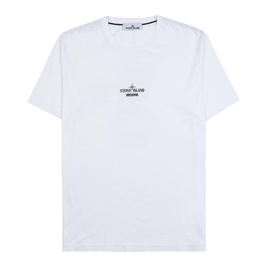  스톤 아일랜드 반팔 티셔츠 78152NS91V0001 WHITE DOM