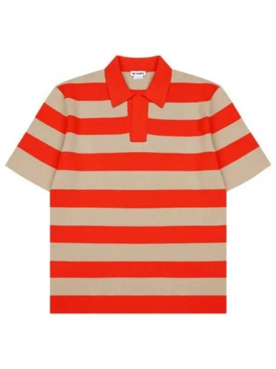  써네이 폴로 티셔츠 CRTWMKNW009 KNT017 7486 LIGHT BEIGE ORANGE RED DOM