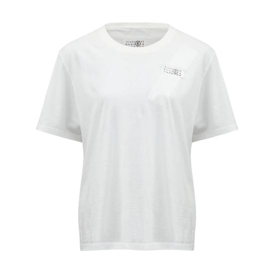 25SS MM6 메종마르지엘라 반팔 티셔츠 M20048 S52GC0336 101 WHITE
