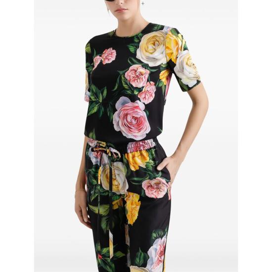 25SS 돌체앤가바나 블라우스 F7AO2T FSA7B HN5IY BLACK PINK - DOLCE & GABBANA