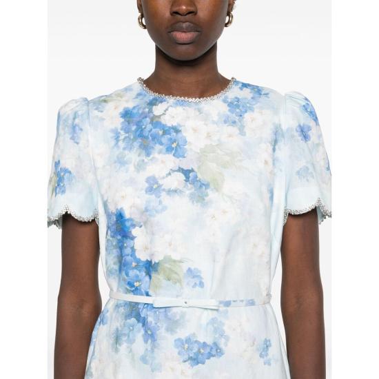 25SS 짐머만 숏 원피스 2161DR251 BLUE - ZIMMERMANN