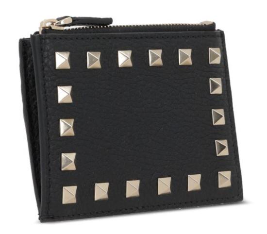 25SS 발렌티노 가라바니 락스터드 카드지갑 6W2P0AI8VSH 0NO - VALENTINO GARAVANI