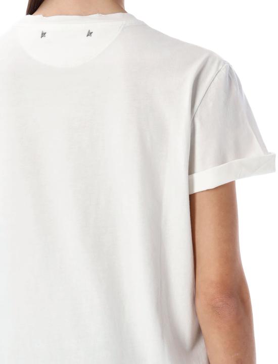 25SS 골든구스 반팔 티셔츠 GWP01220P000638 10363 Bianco - GOLDEN GOOSE