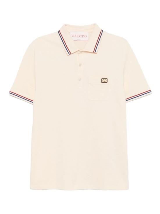 25SS 발렌티노 가라바니 폴로 티셔츠 6V3MH01KAQJ 581 Burro - VALENTINO GARAVANI