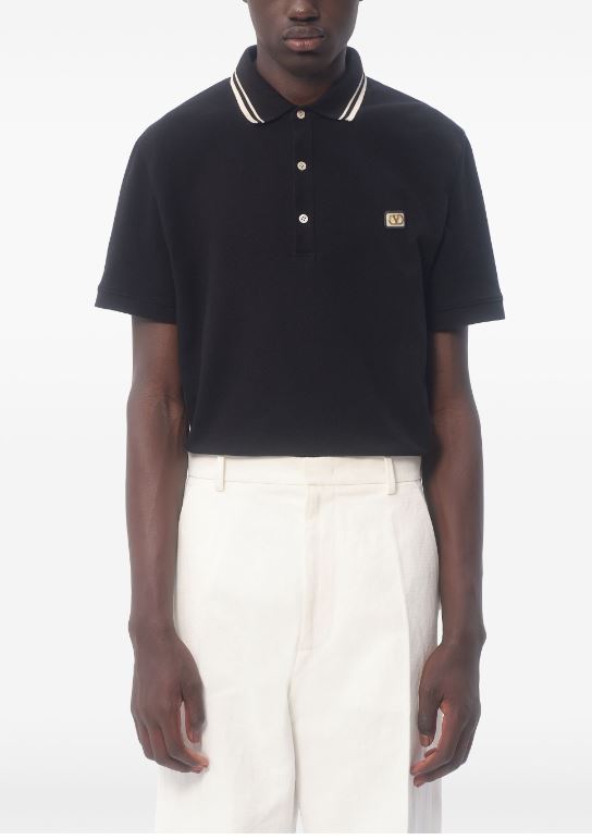 25SS 발렌티노 가라바니 폴로 티셔츠 6V3MH01KAQK 0NO Black - VALENTINO GARAVANI