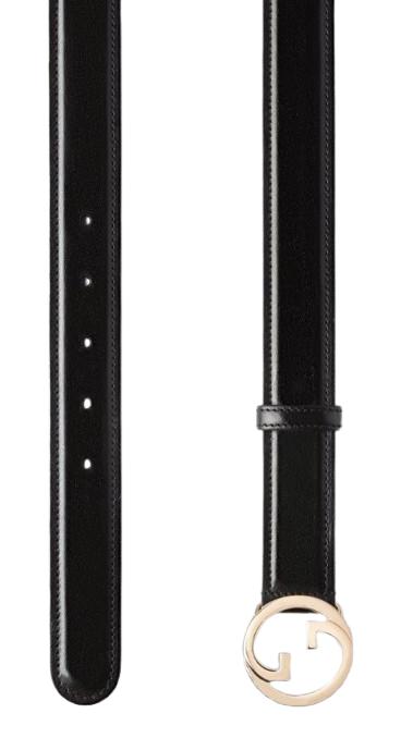 25SS 구찌 슬림 벨트 690557 0YA0G1000 Black - GUCCI