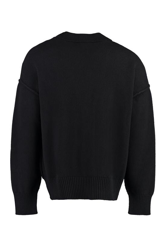 25SS 아미 빅하트 로고 가디건 BFUKC006018009 BLACK DOM - AMI