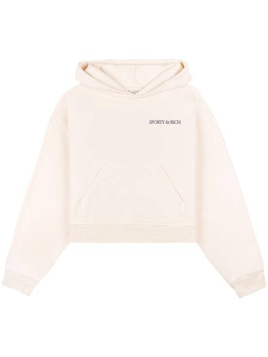  스포티앤리치 후드 티셔츠 WS070S412HC CREAM NAVY DOM