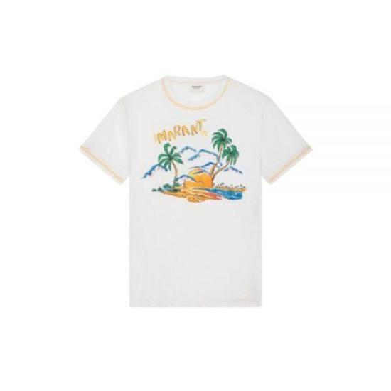  이자벨마랑 반팔 티셔츠 TS0001FC B1N13E 20WH WHITE DOM