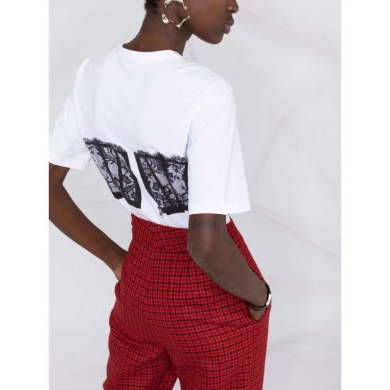  알렉산더 맥퀸 반팔 티셔츠 689062QZAFC0909 WHITE DOM - ALEXANDER MCQUEEN