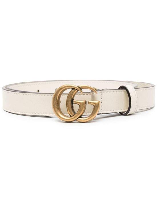  구찌 슬림 벨트 409417AP00T9022 WHITE DOM - GUCCI