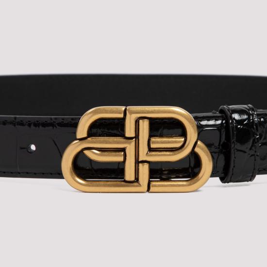 26FW 발렌시아가 레귤러 벨트 581690 1LR04 1000 BLACK DOM - BALENCIAGA