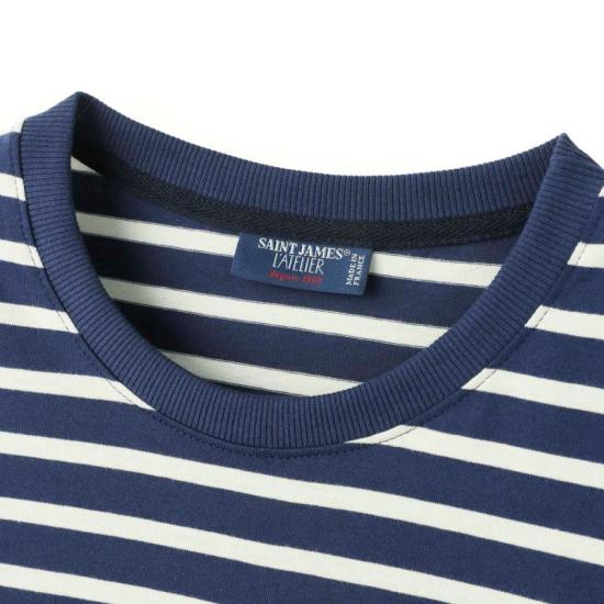  세인트제임스 반팔 티셔츠 988851 MARINE ECRU DOM - SAINT JAMES