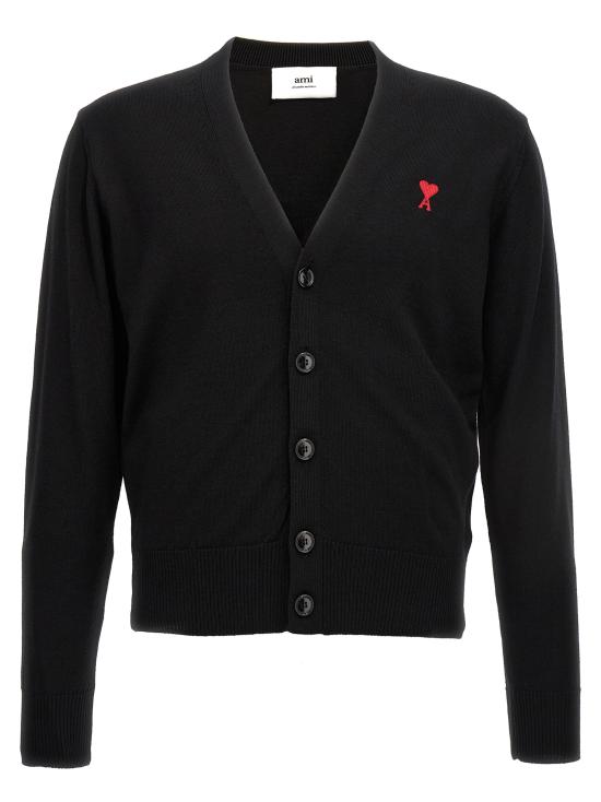 25SS 아미 AMI DE COEUR 아미 드 쾨르 울 가디건 BFHKC111KN0025001 BLACK DOM