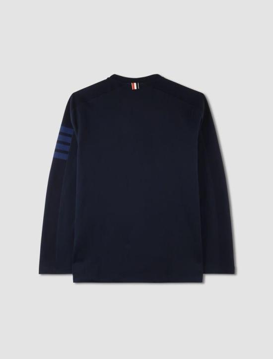  톰브라운 코튼 4바 롱슬리브 티셔츠 MJS245B 07323 415 NAVY DOM - THOM BROWNE