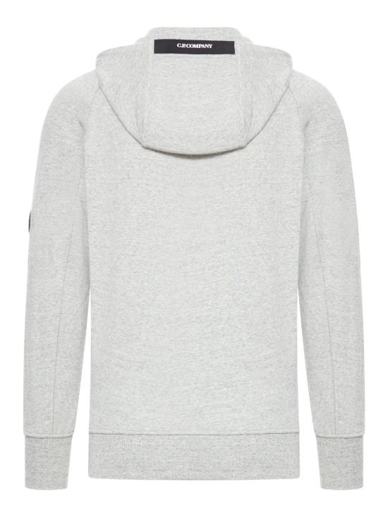  씨피 컴퍼니 다이애그널 레이즈드 플리스 지퍼 후드집업 17CMSS025A 005086W M94 GREYSTONE MELANGE DOM - C.P. COMPANY