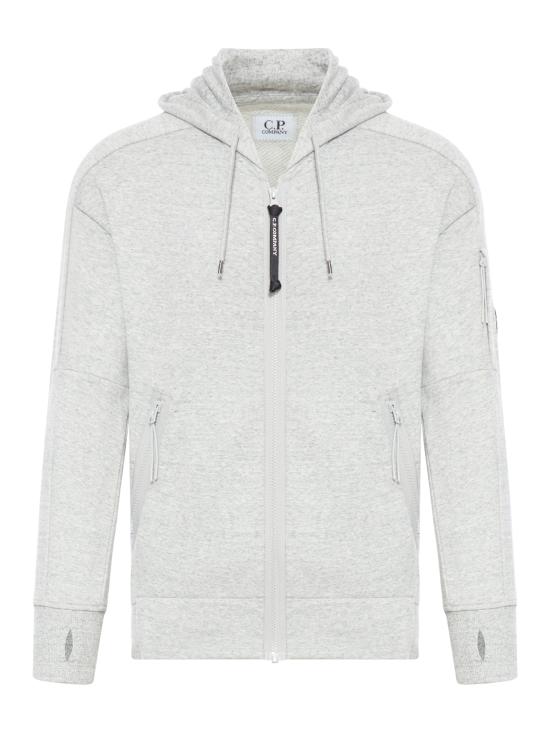  씨피 컴퍼니 다이애그널 레이즈드 플리스 지퍼 후드집업 17CMSS025A 005086W M94 GREYSTONE MELANGE DOM