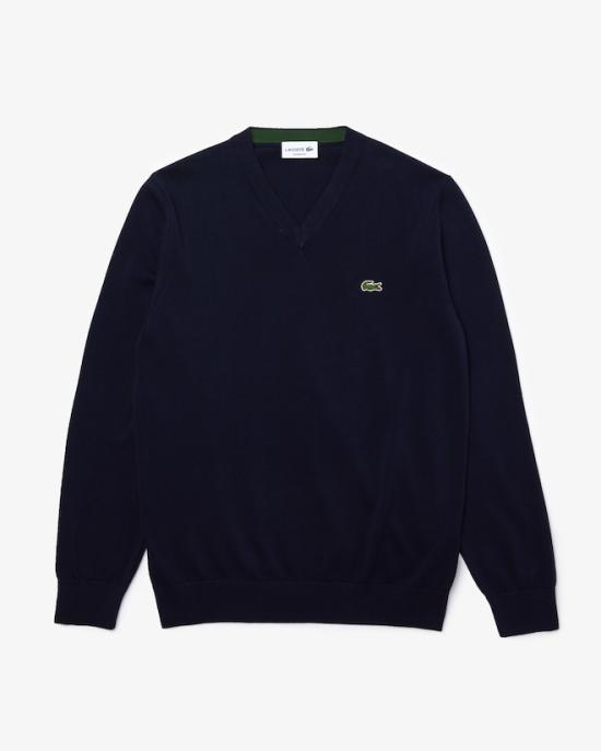  라코스테 클래식 핏 스웨터 AH1951166 NAVY BLUE DOM