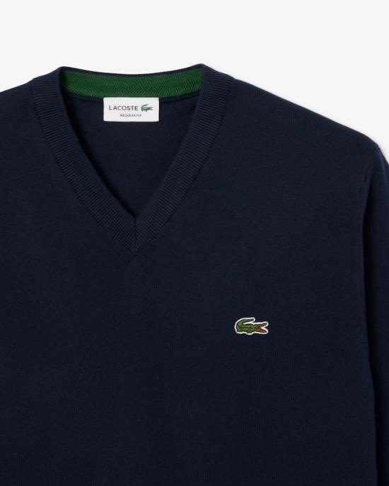  라코스테 클래식 핏 스웨터 AH1951166 NAVY BLUE DOM - LACOSTE