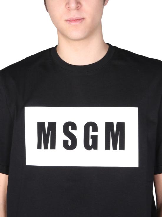  엠에스지엠 반팔 티셔츠 2000MM52020000299 BLACK DOM - MSGM