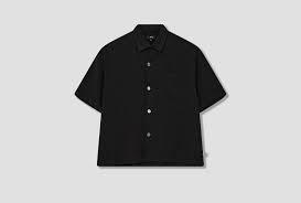  스투시 반팔 셔츠 1110324 BLACK DOM