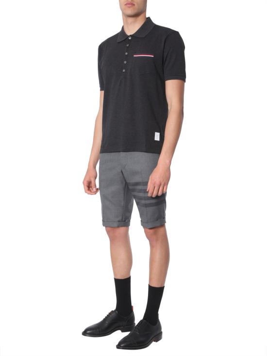 26SS 톰브라운 피케 포켓 폴로 티셔츠 MJP022A01455025 DGRAY DOM - THOM BROWNE