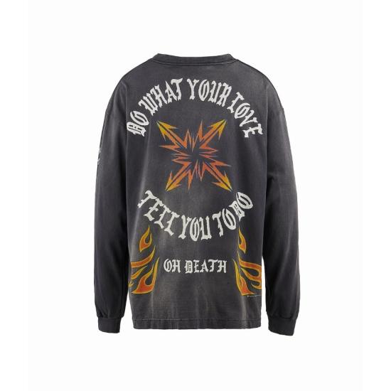  세인트 미카엘 긴팔 티셔츠 SMYS80000015BLACK DOM - SAINT MXXXXXX