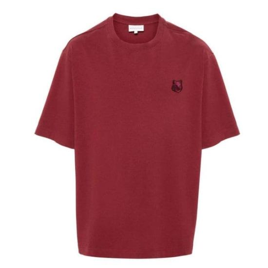  메종키츠네 볼드 폭스 헤드 패치 오버사이즈 티셔츠 LM00107KJ0119P656 DOM