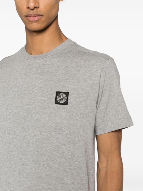  스톤 아일랜드 반팔 티셔츠 801524113A0M64 MELANGE GREY DOM - STONE ISLAND