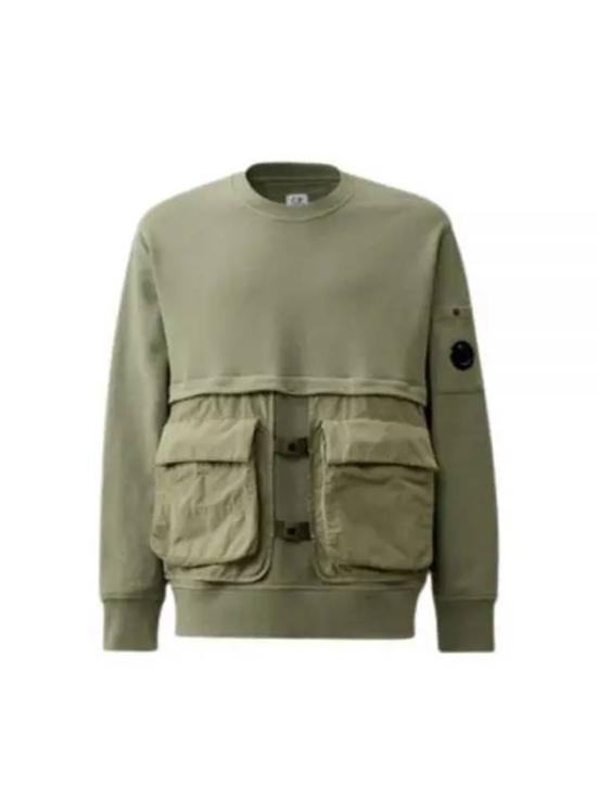  씨피 컴퍼니 긴팔 티셔츠 16CMSS048A005086M627 AGAVE GREEN DOM