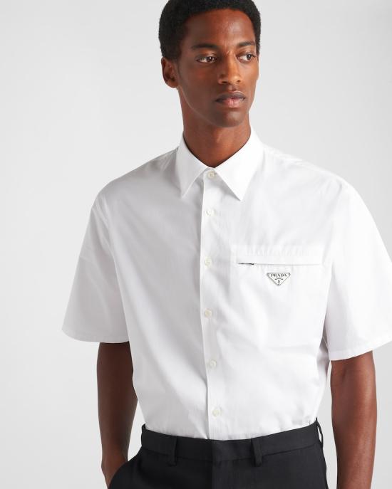  프라다 긴팔 셔츠 UCS5031XV2F0009 WHITE DOM - PRADA