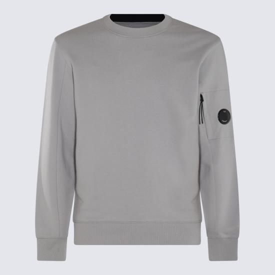  씨피 컴퍼니 다이애그널 레이즈드 플리스 스웨트셔츠  16CMSS022A005086W913 DRIZZLE DOM