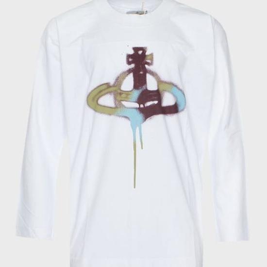  비비안웨스트우드 긴팔 티셔츠 3G01001D J001M A401 WHITE DOM - VIVIENNE WESTWOOD