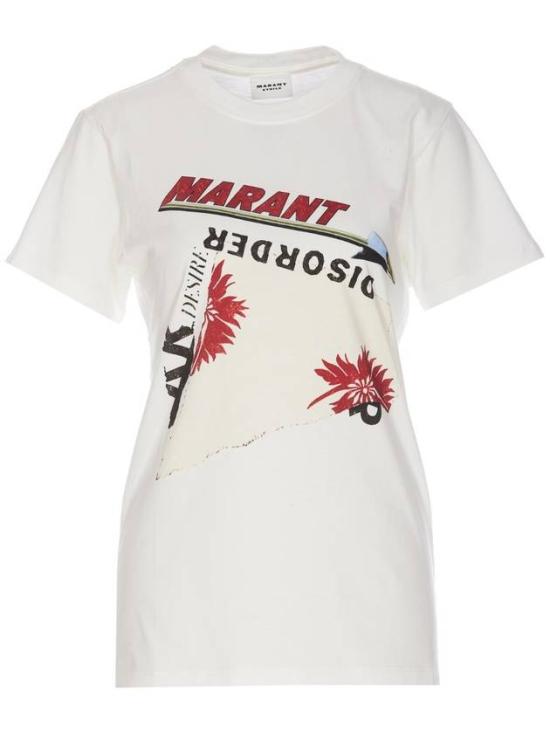  이자벨마랑 ZOELINE 조엘린 프린팅 반팔 티셔츠 TS0147FAB3N06E20WH WHITE DOM