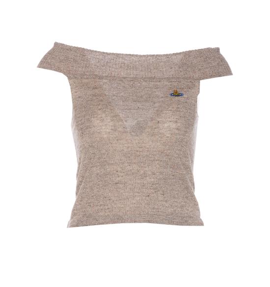  비비안웨스트우드 민소매 티셔츠 18030045Y001CC401 BEIGE TWEED DOM