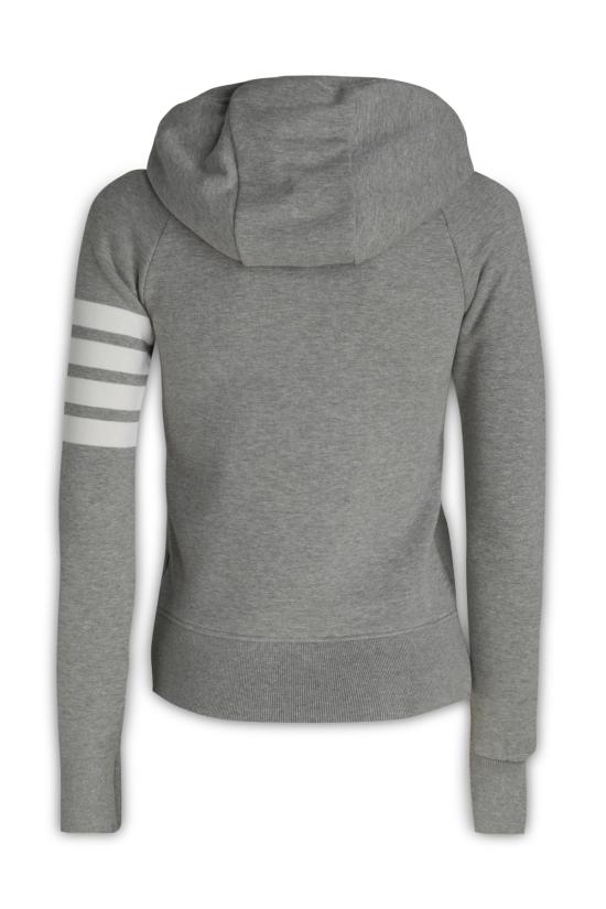26SS 톰브라운 4바 루프백 저지 니트 엔지니어드 집업 후드 FJT001A 00535 055 LIGHT GREY DOM