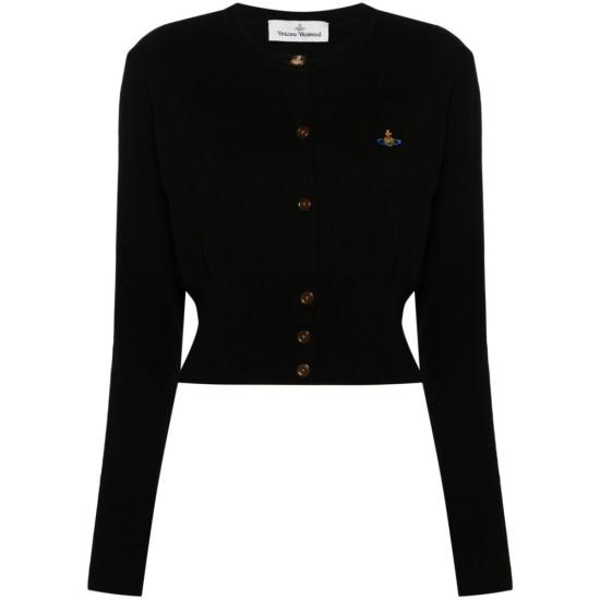 25FW 비비안웨스트우드 BEA 베아 크롭 가디건 1803002UY001VN401 BLACK DOM