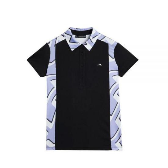  제이린드버그 폴로 티셔츠 GWJT09341Q281 BRIDGE WAVE SWEET LAVENDER DOM