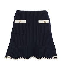  셀프 포트레이트 숏 스커트 PF24131SKBLNAVY DOM